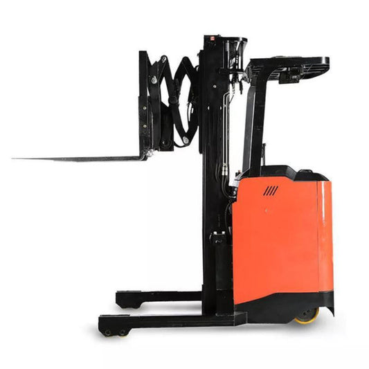 Double Scissor Electric Reach Truck seated or stand on 1.5 T, Height 4.5M