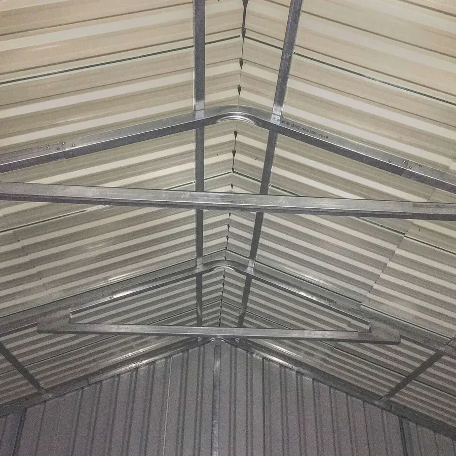 Double Garage Metal Shed Automatic Roll up Door with Side Entry Door- 25(W)x65(L)x13(H)