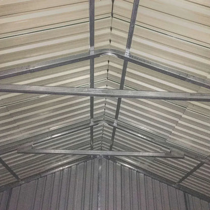 Double Garage Metal Shed Automatic Roll up Door with Side Entry Door- 25(W)x65(L)x13(H)