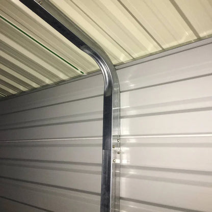 Double Garage Metal Shed Automatic Roll up Door with Side Entry Door- 25(W)x65(L)x13(H)