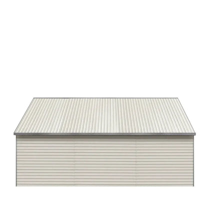 Double Garage Metal Shed Automatic Roll up Door with Side Entry Door- 25(W)x65(L)x13(H)