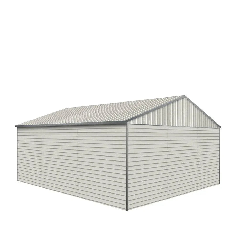 Double Garage Metal Shed Automatic Roll up Door with Side Entry Door- 25(W)x65(L)x13(H)