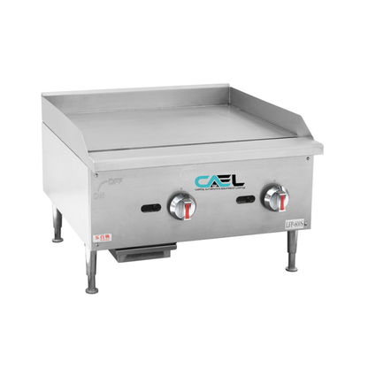 24 Inch Commercial Countertop Gas Griddle Grill-Flat Top,2 Burner（EGG24S)