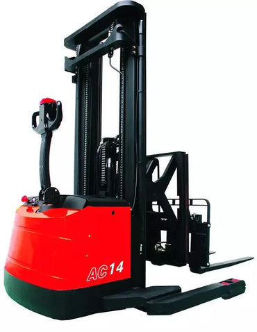 Electric scissor straddle stacker with side shift 1.4T (3086 lbs)- 5.5M