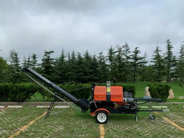 Firewood Processor Trailer 20T /27T , Hydraulic Feeding With Conveyor