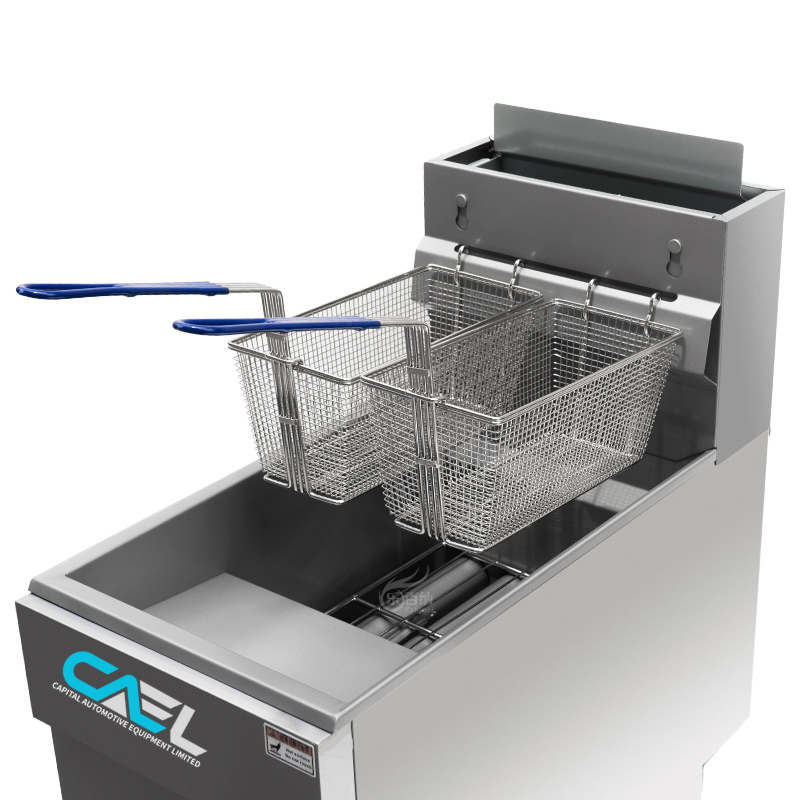 CAEL Gas 4 Tube Burner Deep Fryer For Commercial Kitchen-Robershaw Control System GF120