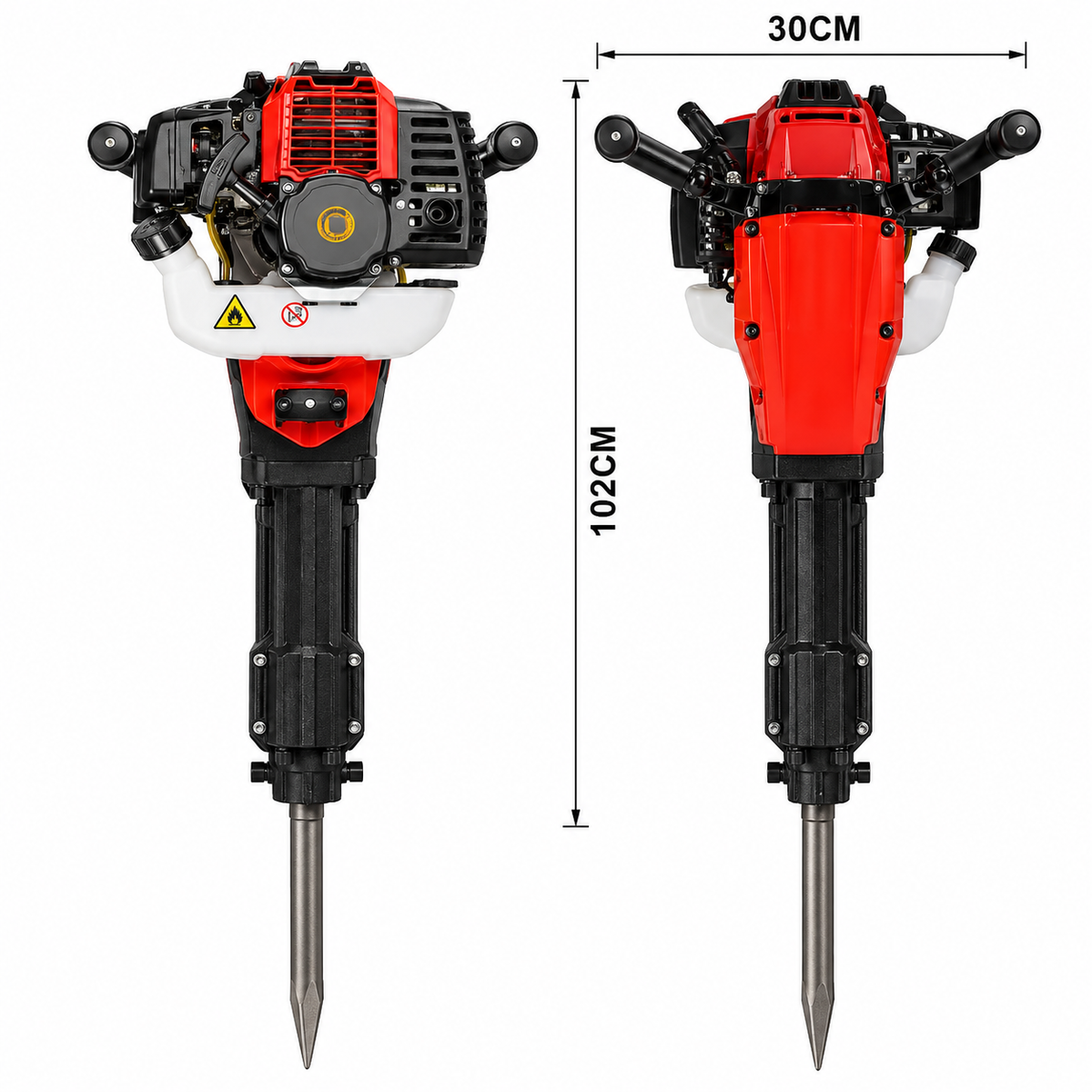 CAEL DGH-49, 2 Stroke Petrol Breaker – 49CC Gasoline-Powered Concrete Demolition Hammer