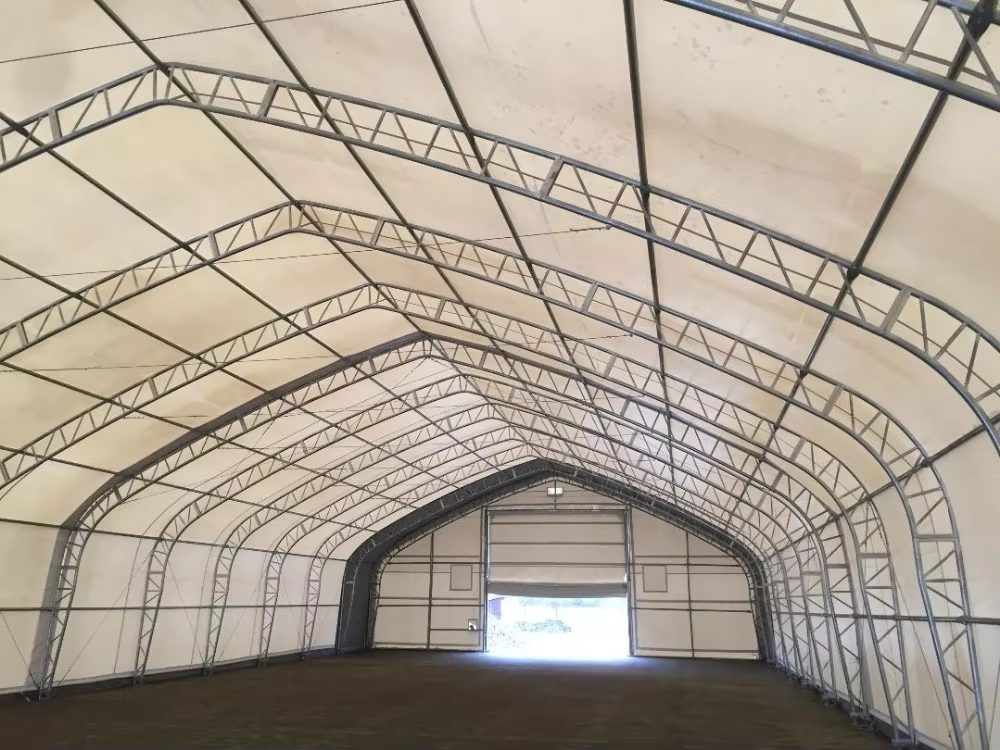 Peak Shape Double Truss 70′ Wide 120′ Length 28′ Height