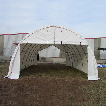 Armadura simple en forma de cúpula de 20' de ancho, 30' de largo y 12' de alto