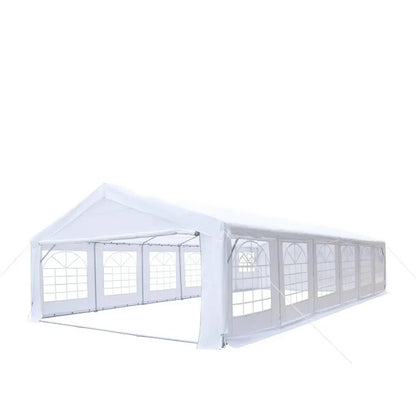 20' x 40' Heavy Duty Outdoor Party Tent with Removable Sidewalls and Roll-Up Doors, 11 oz PE Cover, 6’6" Overhead, 10’ Peak Ceiling