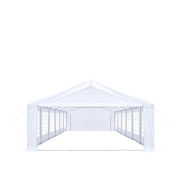 20' x 40' Heavy Duty Outdoor Party Tent with Removable Sidewalls and Roll-Up Doors, 11 oz PE Cover, 6’6" Overhead, 10’ Peak Ceiling
