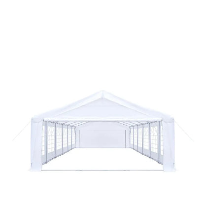 20' x 40' Heavy Duty Outdoor Party Tent with Removable Sidewalls and Roll-Up Doors, 11 oz PE Cover, 6’6" Overhead, 10’ Peak Ceiling