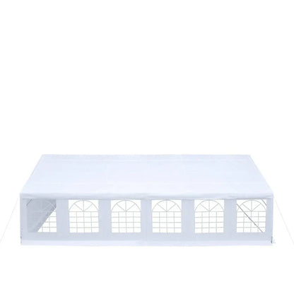 20' x 40' Heavy Duty Outdoor Party Tent with Removable Sidewalls and Roll-Up Doors, 11 oz PE Cover, 6’6" Overhead, 10’ Peak Ceiling