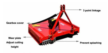 Heavy Duty Topper Mower Brush Cutter with PTO Shaft