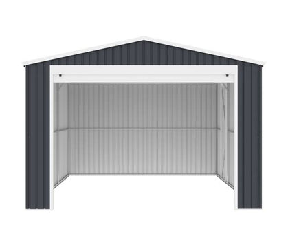Single Garage Metal Shed with side entry 12(W) x19 (L) x 9.5(H)