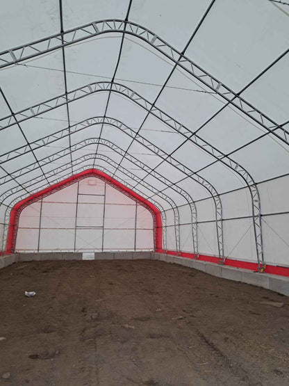 Peak Shape Double Truss 20′ Wide 16′ Height 40′ Length