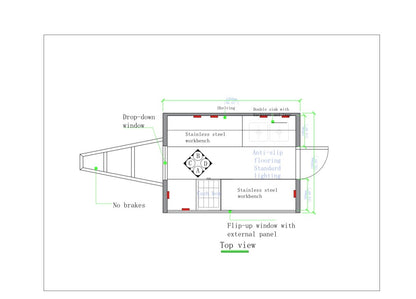 CAEL’s 7′ Round Top Mobile Food Cart