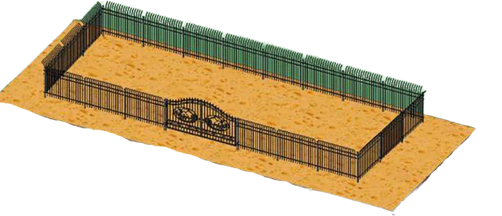 Iron Fence kit ( 150 FT ) with driveway gate