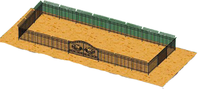 Iron Fence kit ( 150 FT ) with driveway gate