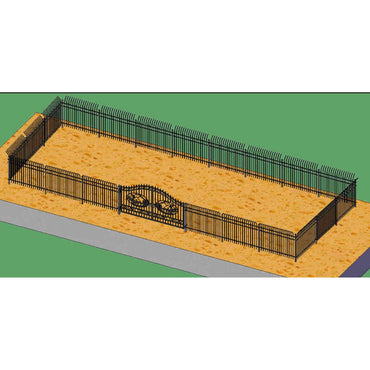 Iron Fence kit ( 150 FT ) with driveway gate