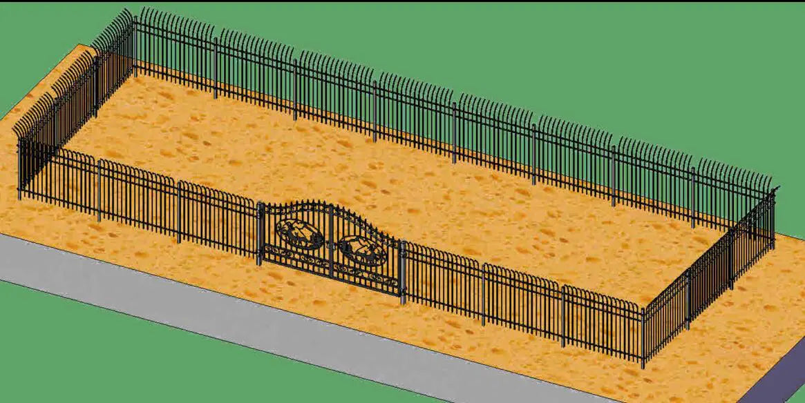 Iron Fence kit ( 150 FT ) with driveway gate