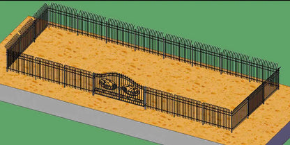 Iron Fence kit ( 150 FT ) with driveway gate