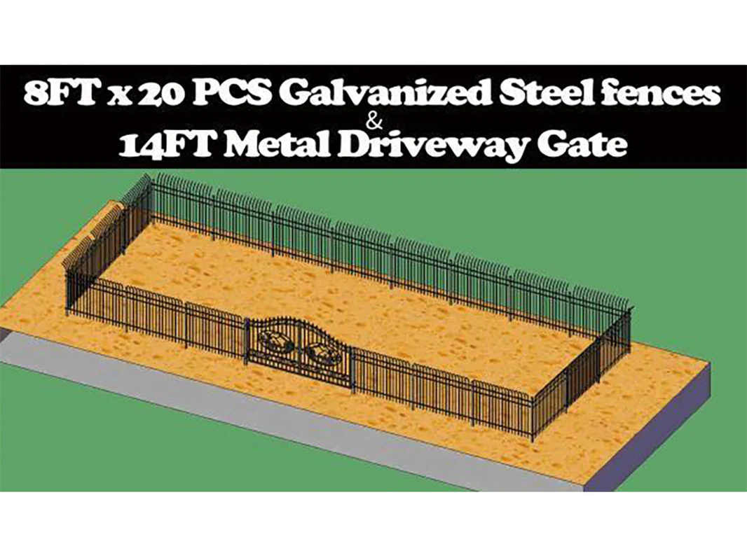 Iron Fence kit ( 150 FT ) with driveway gate
