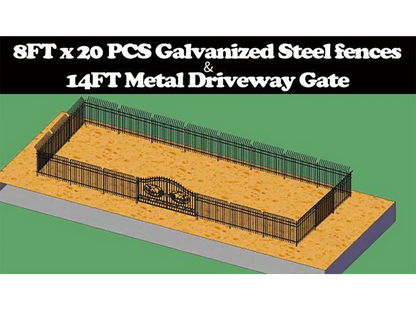 Iron Fence kit ( 150 FT ) with driveway gate