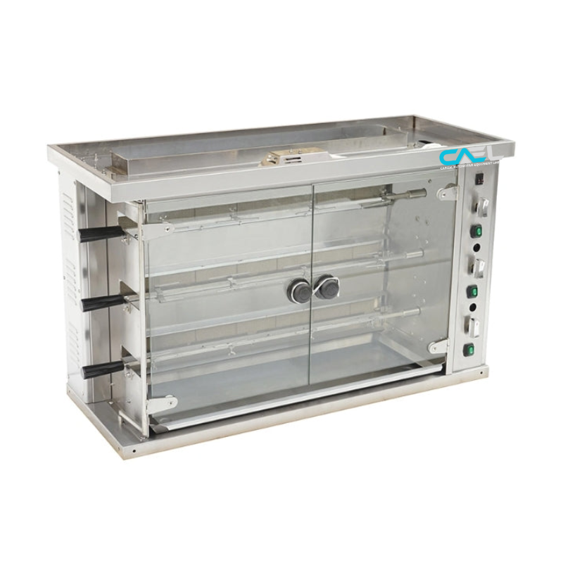 CAEL Counter Top Gas Rotisserie, 3 Spits, 12 Chicken Capacity KJ-3