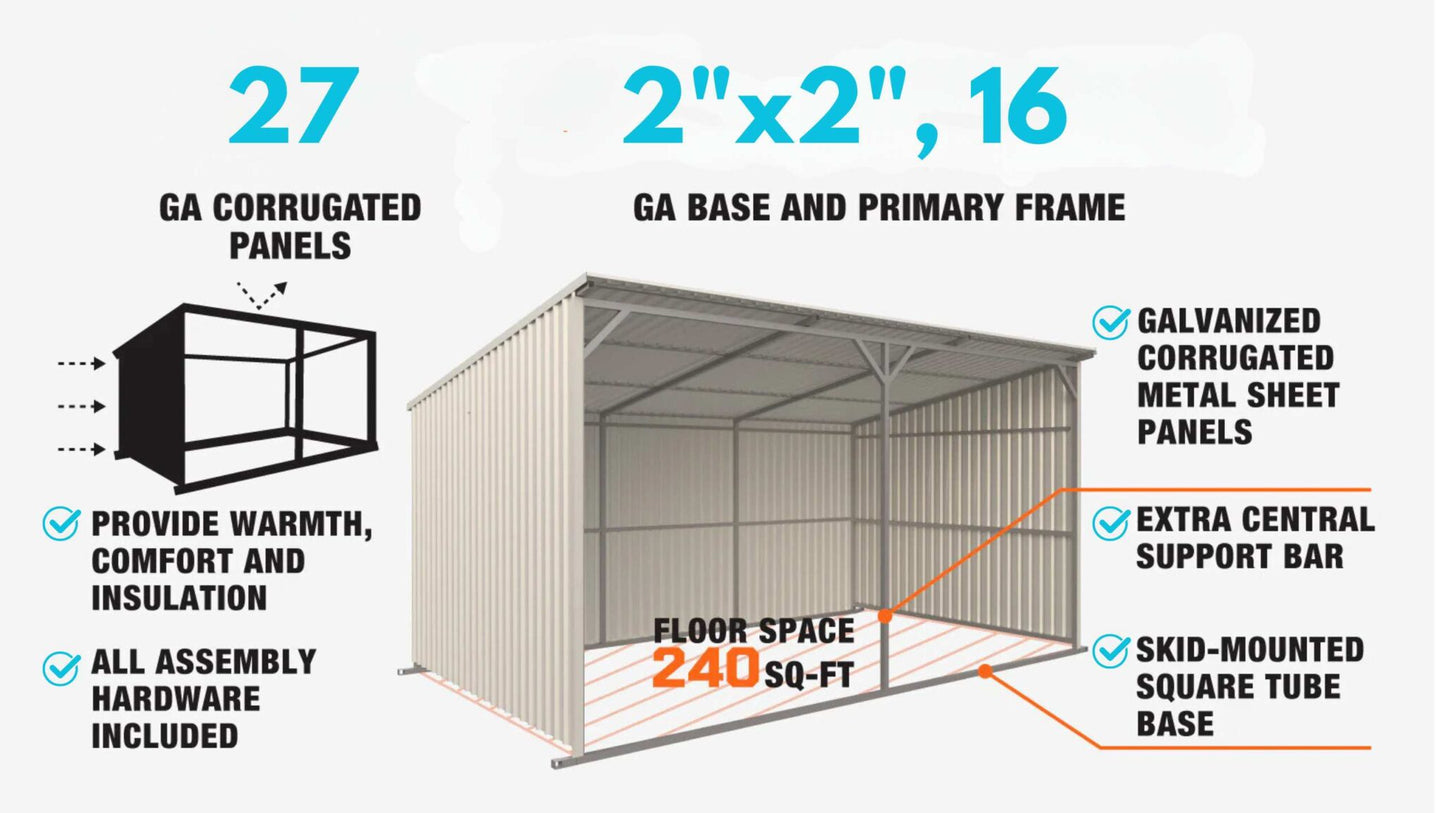 CAEL Livestock Shed 19′ x 12′ x 10′ (Copy)