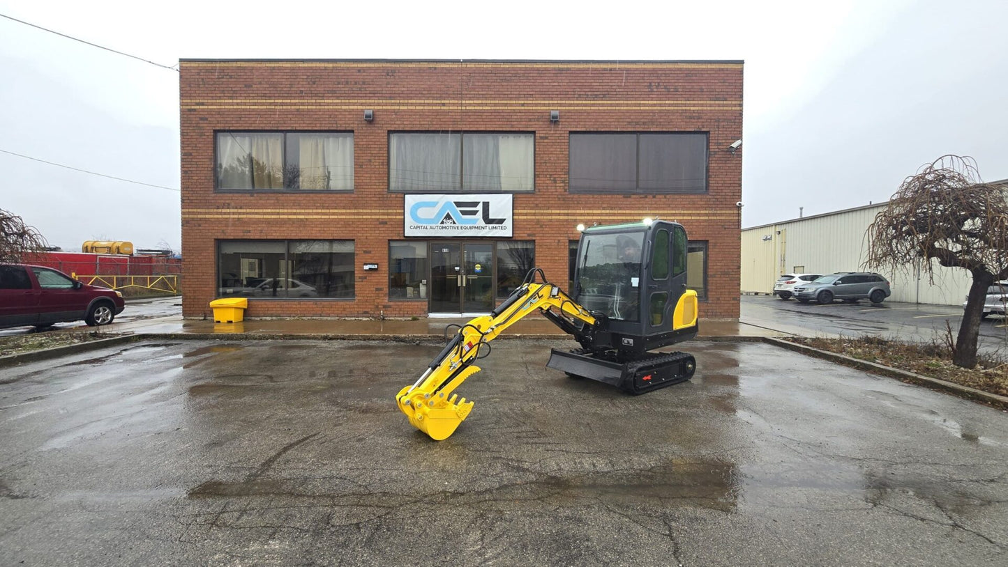 Mini Excavator 2.5T with Kubota engine, Swing boom, AC/Heat and Cab (EX25KB)