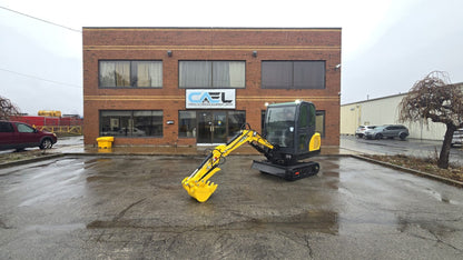 Mini Excavator 2.5T with Kubota engine, Swing boom, AC/Heat and Cab (EX25KB)