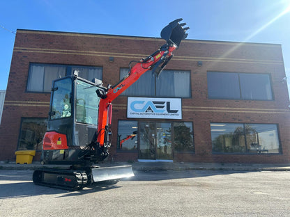 Mini Excavator 2T with Kubota engine, Cab, Hydraulic Thumb and Swing boom (EX20KB-C)