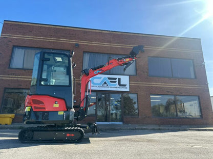Mini Excavator 2T with Kubota engine, Cab, Hydraulic Thumb and Swing boom (EX20KB-C)