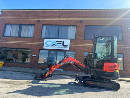 Mini Excavator 2T with Kubota engine, Cab, Hydraulic Thumb and Swing boom (EX20KB-C)