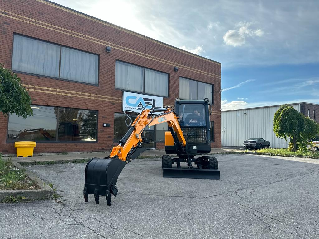 Mini Excavator 3.5T Swing Boom, Hydraulic Thumb, and AC/Heat Included (EX35KB-B)