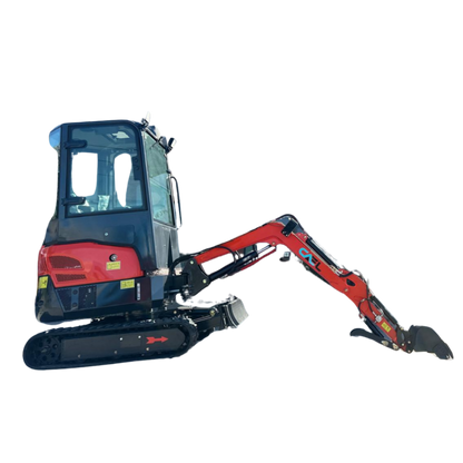 Mini excavator 1.8 ton with Cab – Kubota/Yanmar engine with Hydraulic Thumb & Swing Boom