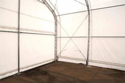 Peak Shape Double Truss 70′ Wide 28′ Height 150′ Length
