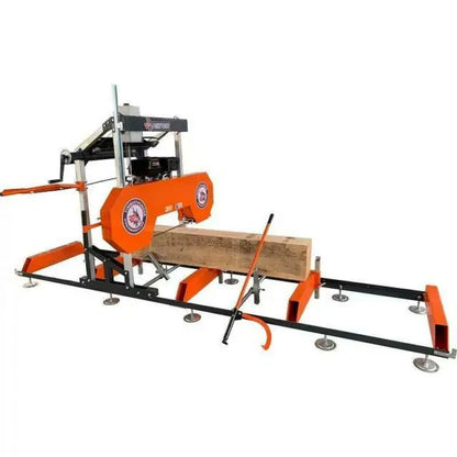 Portable Sawmill Powered by Kohler 14 HP Engine with 26-in Cutting Capacity
