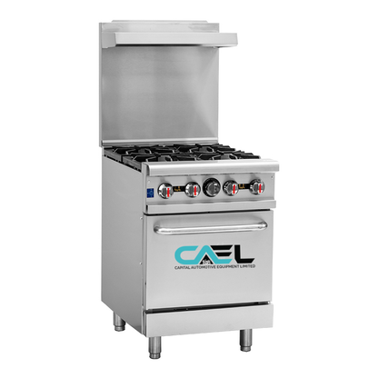 Commercial-Style Gas 4 Burner Range with Oven for Restaurant-151,000BTU (RGR24)