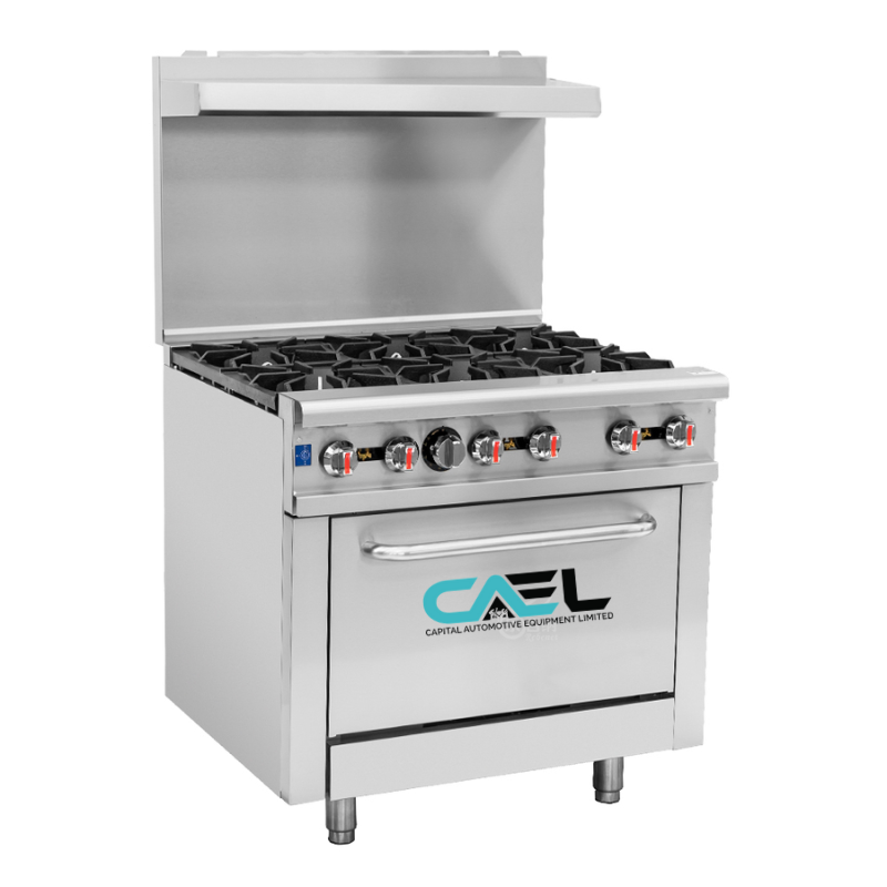 Commercial 6 Stove Gas Range Cooker with Gas Oven for Restaurant (RGR36)