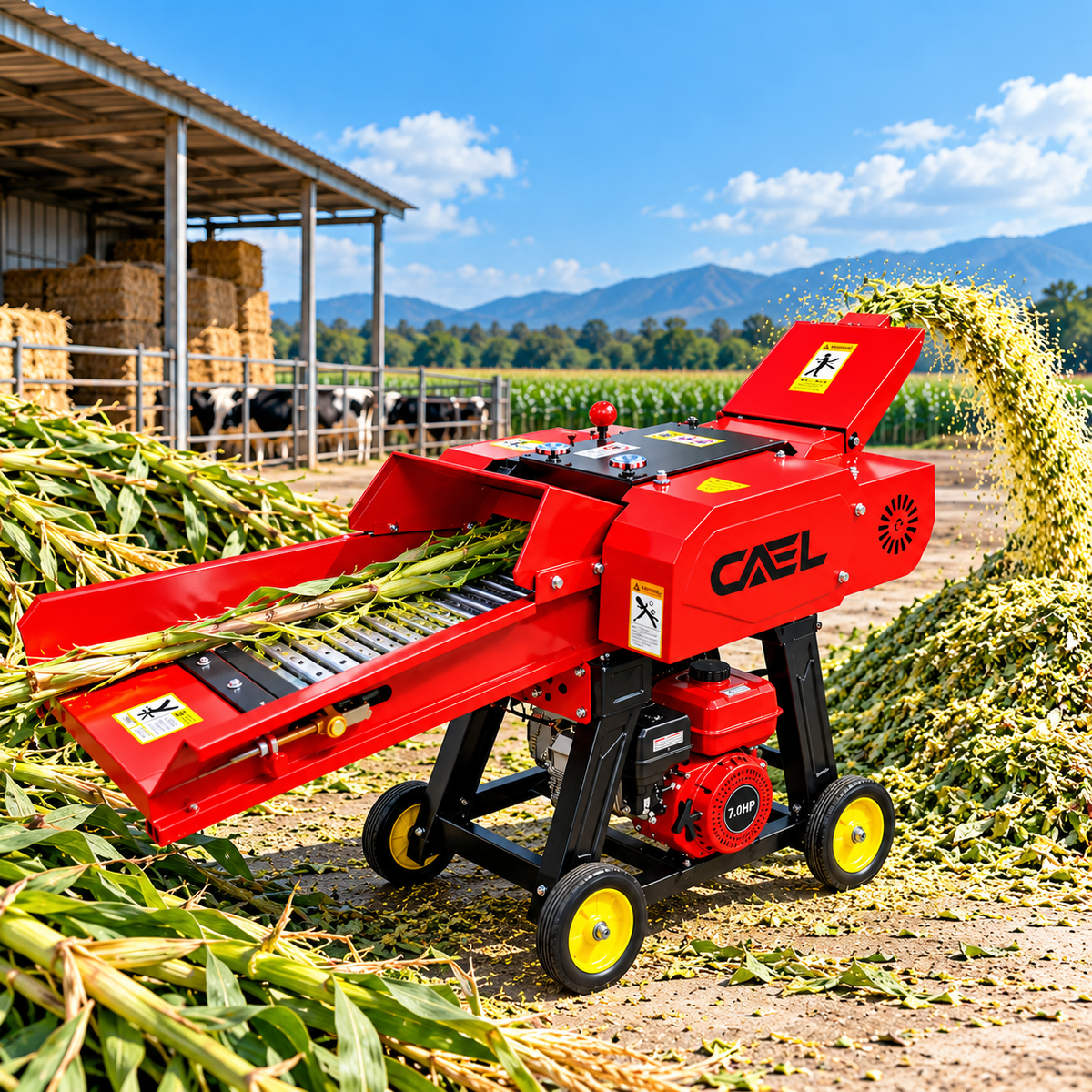 CAEL 9ZT-4.5B Automatic Feed Flat Spray Chaff Cutter