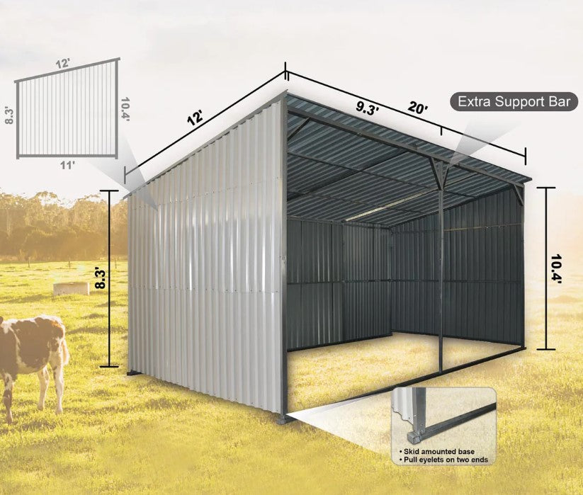 CAEL Livestock Shed 19′ x 12′ x 10′ (Copy)