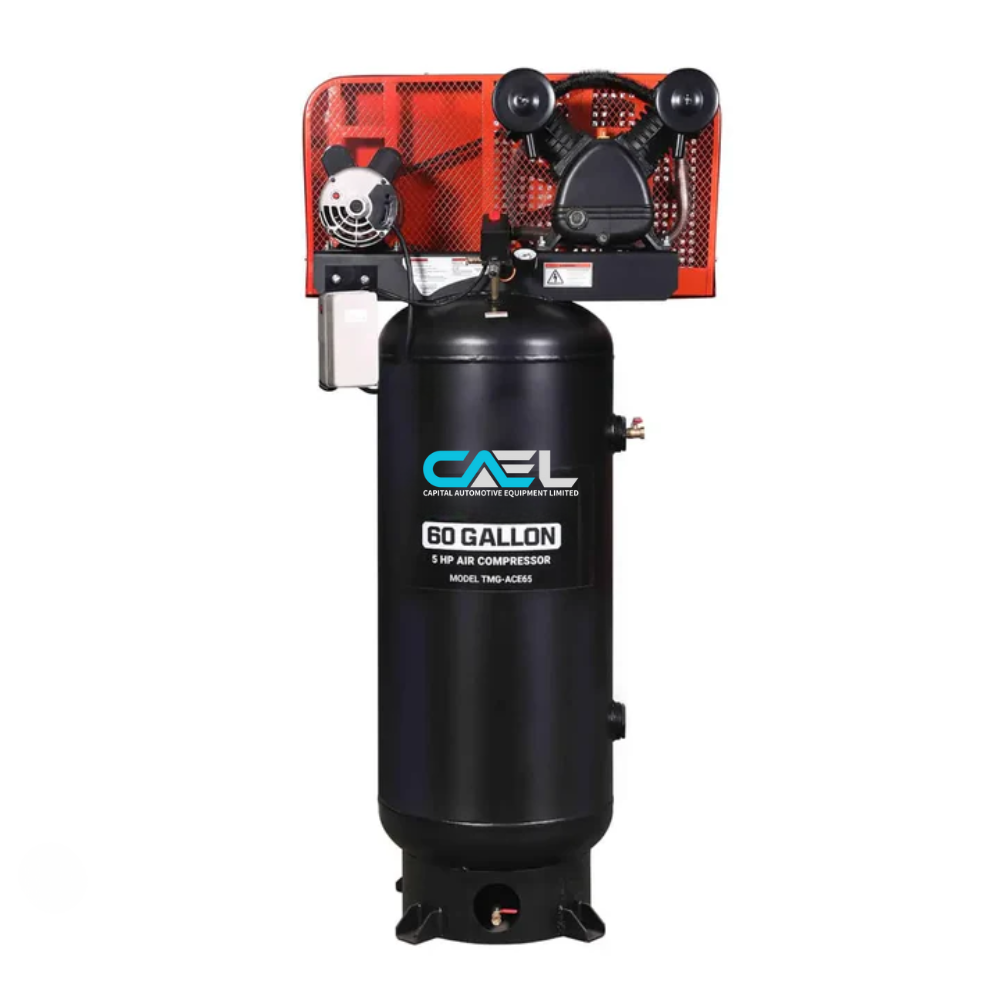 CAEL 5060G - 60 Gallon 5 HP Stationary Electric Air Compressor, 5 Min Fill Time, 230V Induction Motor, Single Stage
