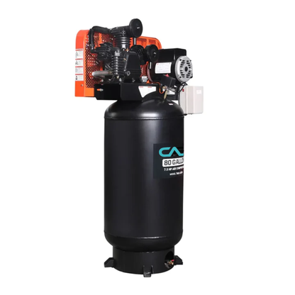 CAEL 7580G - 80 Gallon, 7.5 HP Stationary Electric Air Compressor, 6 Min Fill Time, 230V Induction Motor, 2 Stage