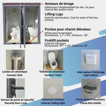 Portable Toilets With Double Closestools