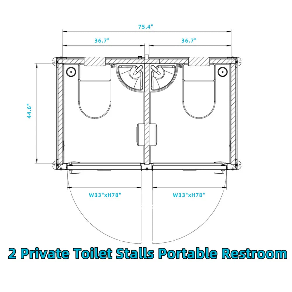 Portable Toilets With Double Closestools