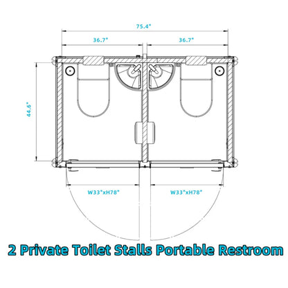 Portable Toilets With Double Closestools