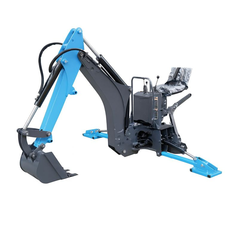 9-ft Tractor Swing Backhoe Attachment, 180° Boom and Bucket Rotation