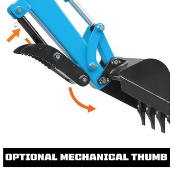 8-ft Tractor Swing Backhoe Attachment, 180° Boom and Bucket Rotation, 12" Bucket Included